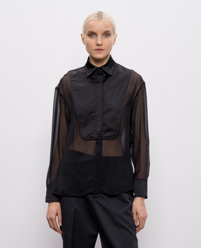 Dondup Чорна блуза із шовку DC464SF0105DXXX