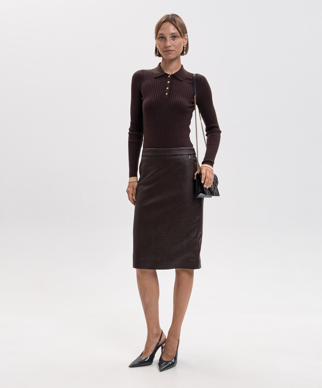 Twinset Коричнева спідниця 262AP2293 зображення 2
