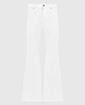 Twinset Белые джинсы клеш с патчем логотипа 261TP2680