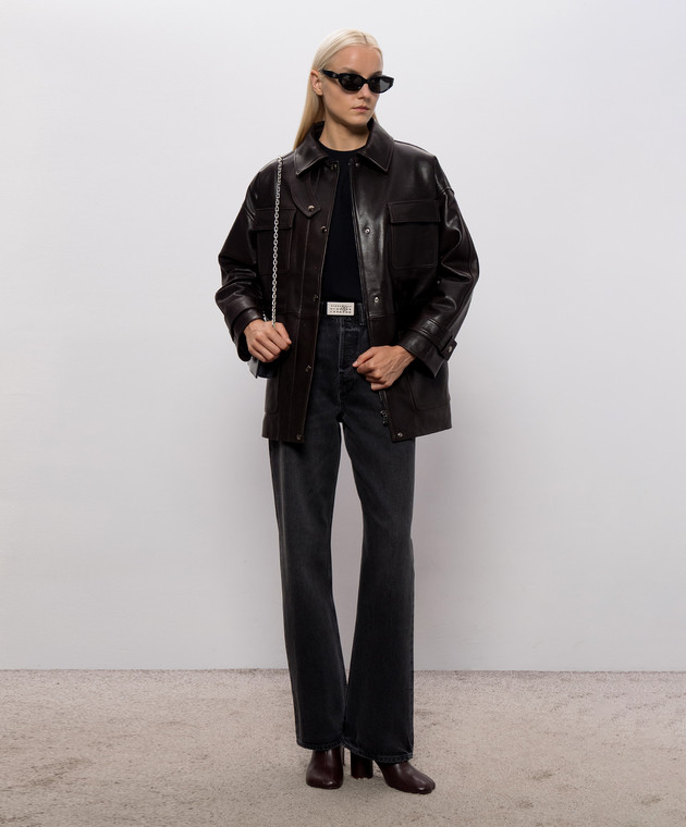 Maison Margiela MM6 Чорна футболка з фактурним принтом S62GD0223M20048 зображення 2