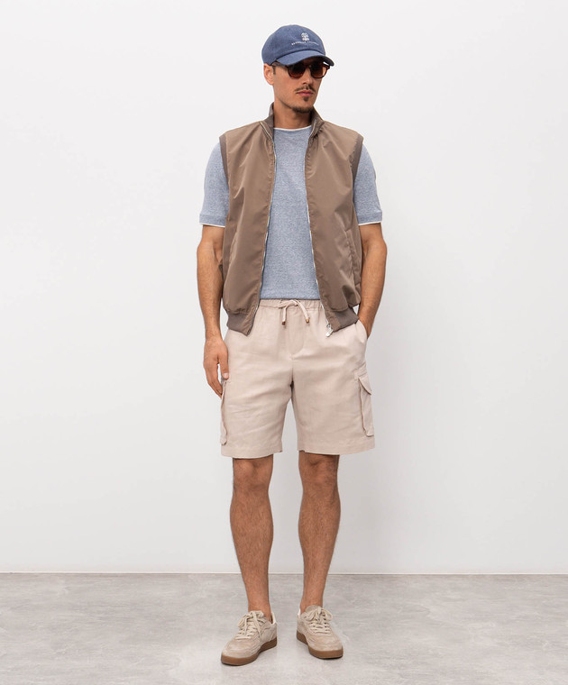 Brunello Cucinelli Бежеві шорти-карго MH255U0025 зображення 2