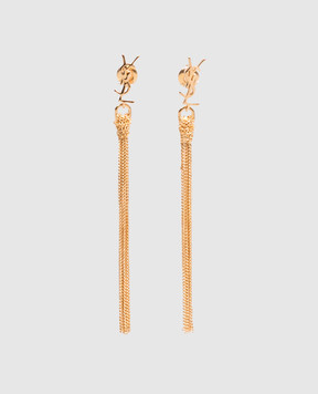 Saint Laurent Золотые серьги с цепочками 803195Y1500