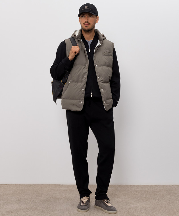 Brunello Cucinelli Футболка серого цвета с принтом эмблемы M0B138440 изображение 2