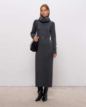 Twinset Серое платье с шерстью 262TT3212