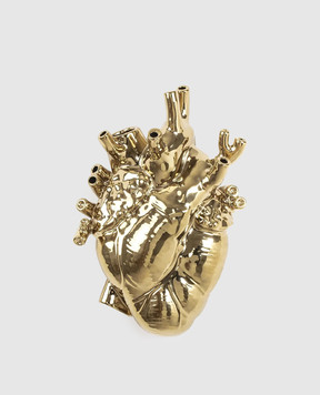 SELETTI Золотиста порцелянова ваза Love in Bloom 09921