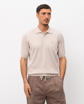 Brunello Cucinelli Бежеве поло у візерунок M29806205