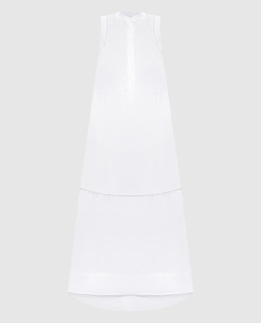 Peserico Белое платье миди из льна S0209902600