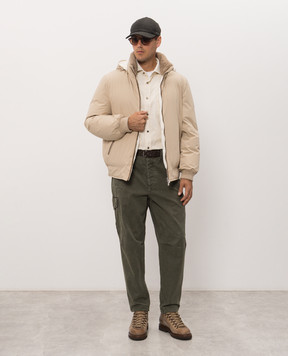 Brunello Cucinelli Вельветовая рубашка цвета айвори ML6884008