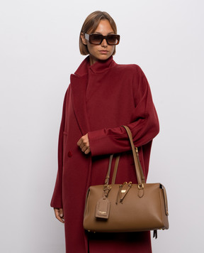 Dolce&Gabbana Коричневая кожаная сумка Vittoria BB7844A0841