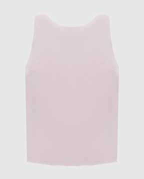 Loulou de Saison Розовый топ Gema из шелка с открытой спиной GEMA