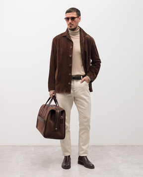 Brett Johnson Коричнева замшева куртка SS26L84BOCSMOC