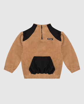 Palm Angels Детская коричневая куртка-анорак с нашивкой логотипа F6PAJGJK123