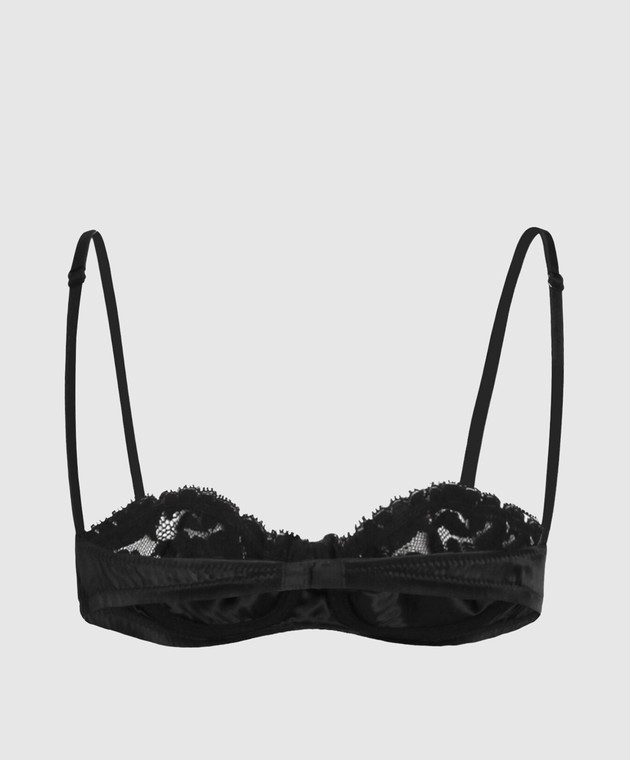 Dolce&Gabbana Чорний ліф з шовком з мереживом O1E15TON07M зображення 2