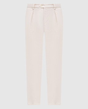 Brunello Cucinelli Белые брюки с патчем M289L3030F