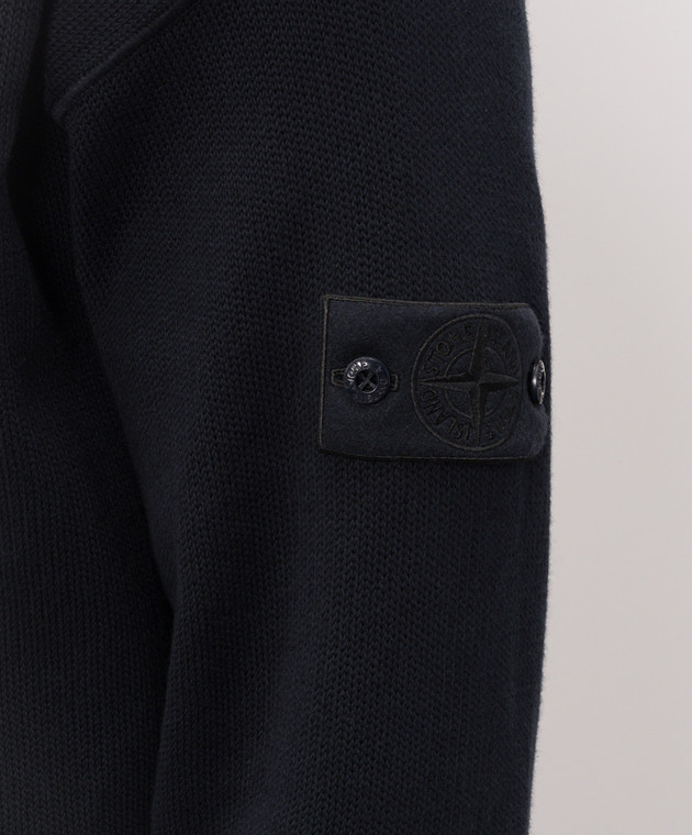 Stone Island Синя спортивна куртка з кашеміром L2S155100064S00FA зображення 4