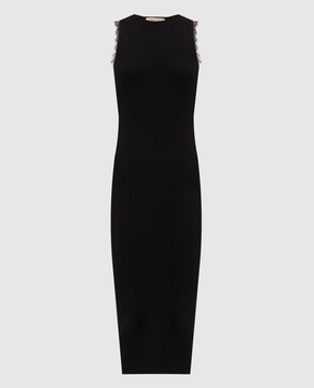 Twinset Чорна сукня в рубчик 262TP3393