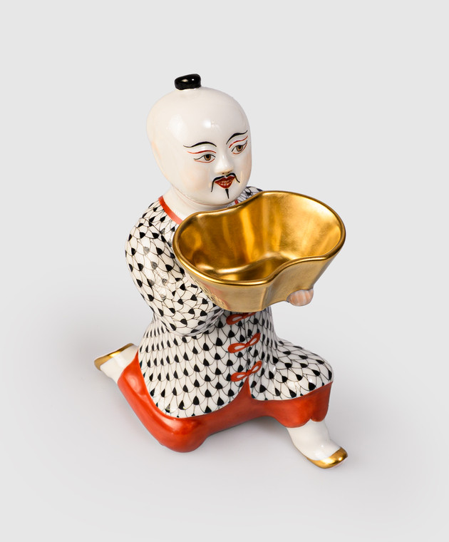 Herend Белая фарфоровая статуэтка Chinese, kneeling 05651000VHN изображение 4