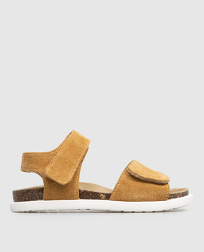 Dolce&Gabbana Детские коричневые замшевые сандалии DL0094AW871