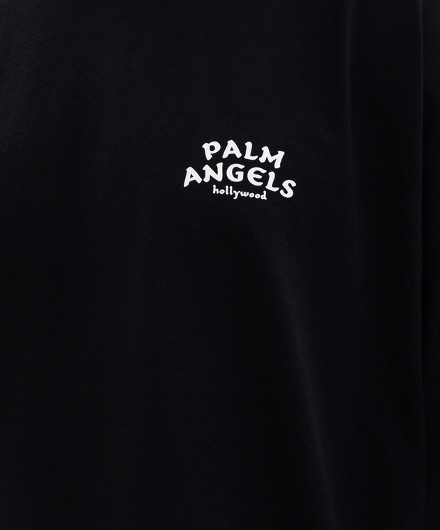 Palm Angels Черная футболка с принтом PAMAA005JR003 изображение 5