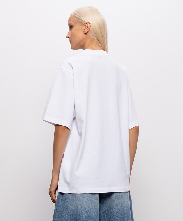 Alexander Wang Белая футболка с логотипом в тон UCC3261924w изображение 4
