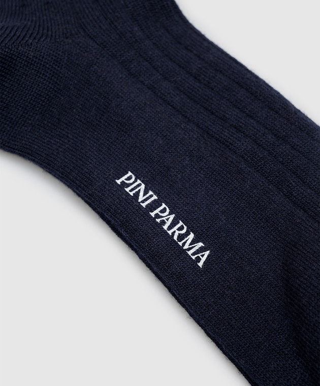 Pini Parma Сині шкарпетки з вовною SOCKBL зображення 2