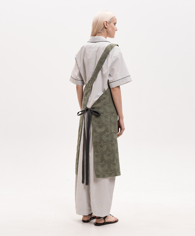 Le Jacquard Fraincais Зелений фартух Braise з бавовни 31697 зображення 3