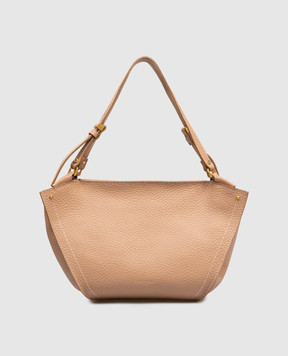 Gianni Chiarini Бежевая кожаная сумка-тоут Bloom BS12226RNGDBLTU