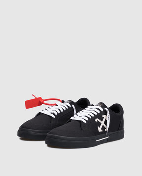 Off-White Черные кеды Vulcanized M293C9F003