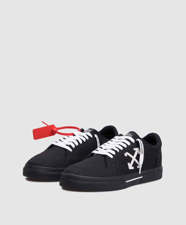 Off-White Черные кеды Vulcanized M293C9F003 изображение 2