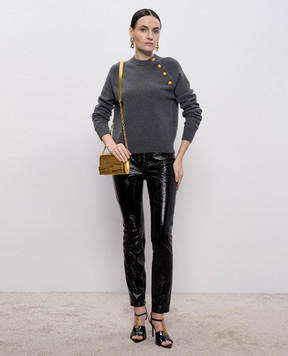 Balmain Серый джемпер из шерсти и кашемира GF1KA130KI87