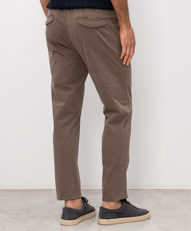 Peserico Коричневые брюки с нашивкой логотипа R54774T23D00800 изображение 4