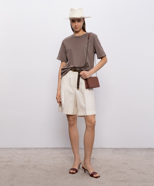 Brunello Cucinelli Коричневая футболка M0T81BZ100 изображение 2