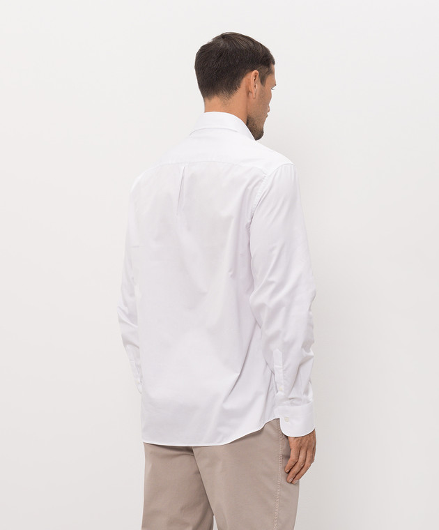 Brunello Cucinelli Рубашка белого цвета MBUC40621 изображение 4