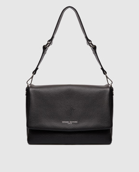 Gianni Notaro Чорна шкіряна сумка-месенджер Dollaro 218DOLLARONIKEL