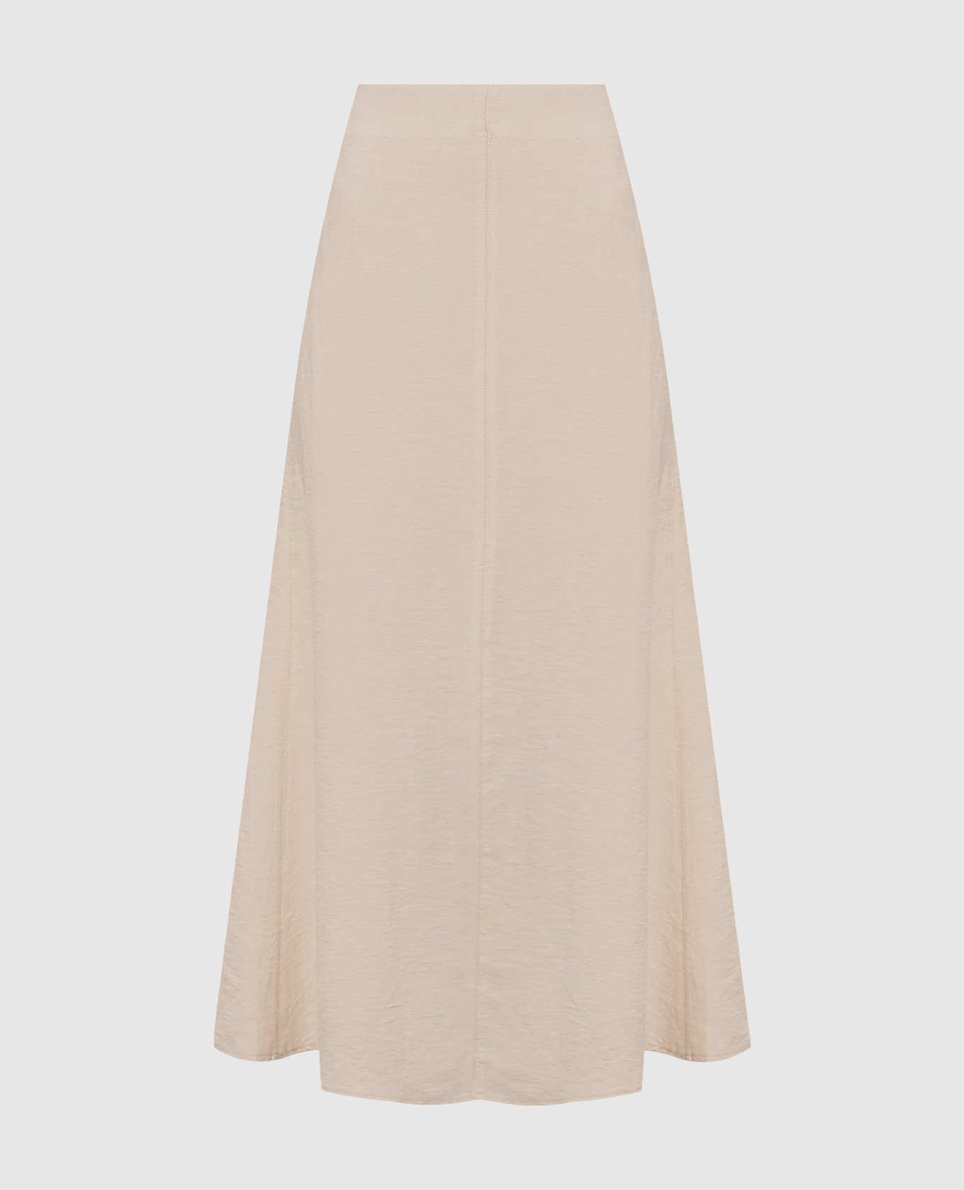 Бежевая юбка миди с льном