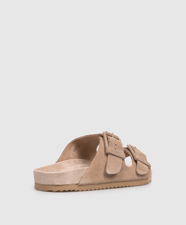 Colors of California Бежеві замшеві шльопанці SLOFI HCBIO56N зображення 3