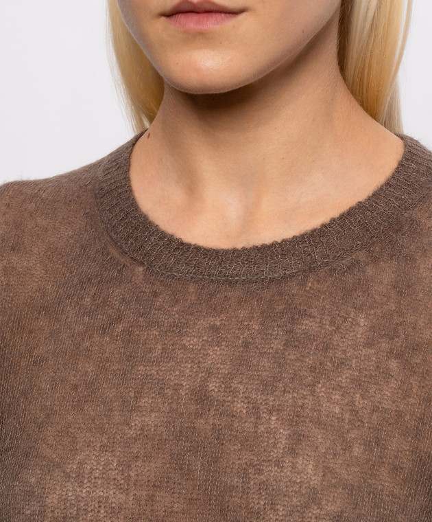 Dondup Коричневий джемпер з вовною альпаки DT419M00957DPTO зображення 5