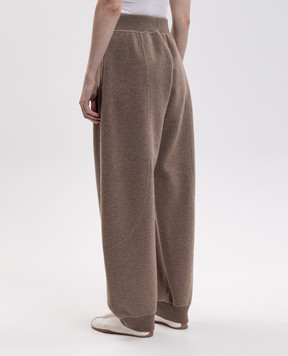 Max Mara Коричневые джоггеры CESTO из шерсти и кашемира MXSCESTO