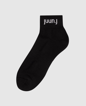 Juun.j Черные носки с узором логотипа JC63KTP525
