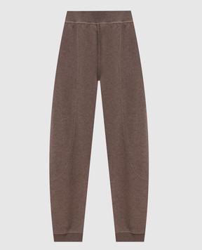 Max Mara Коричневые джоггеры CESTO из шерсти и кашемира MXSCESTO