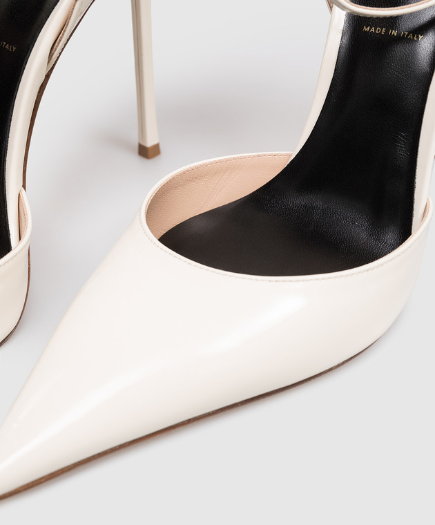 Tom Ford Кожаные лакированные босоножки цвета айвори VERTIGO W3849LCL072P изображение 5