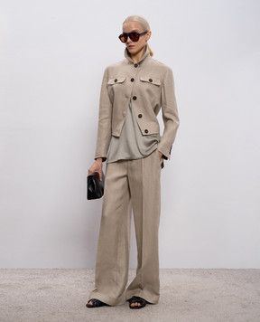 Brunello Cucinelli Топ кольору хакі із шовку M0C59DZ300