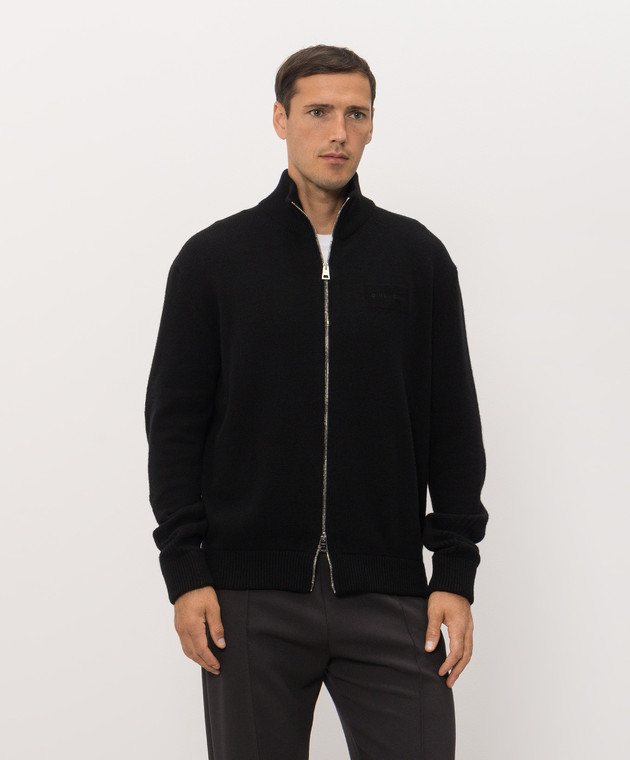 Givenchy Черный кардиган из шерсти и кашемира BMK01H4YRM изображение 3