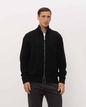 Givenchy Черный кардиган из шерсти и кашемира BMK01H4YRM