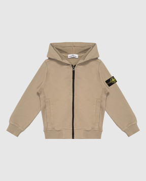 Stone Island Детская спортивная куртка цвета хаки с патчем логотипа L2S166100006S0A2068