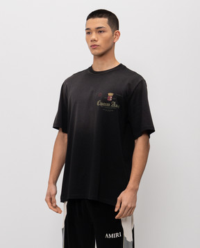AMIRI Чорна футболка Chateau Crown з вінтажним ефектом AMTOJR1108
