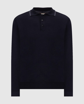 Canali Синее поло из шерсти MK02481C0017