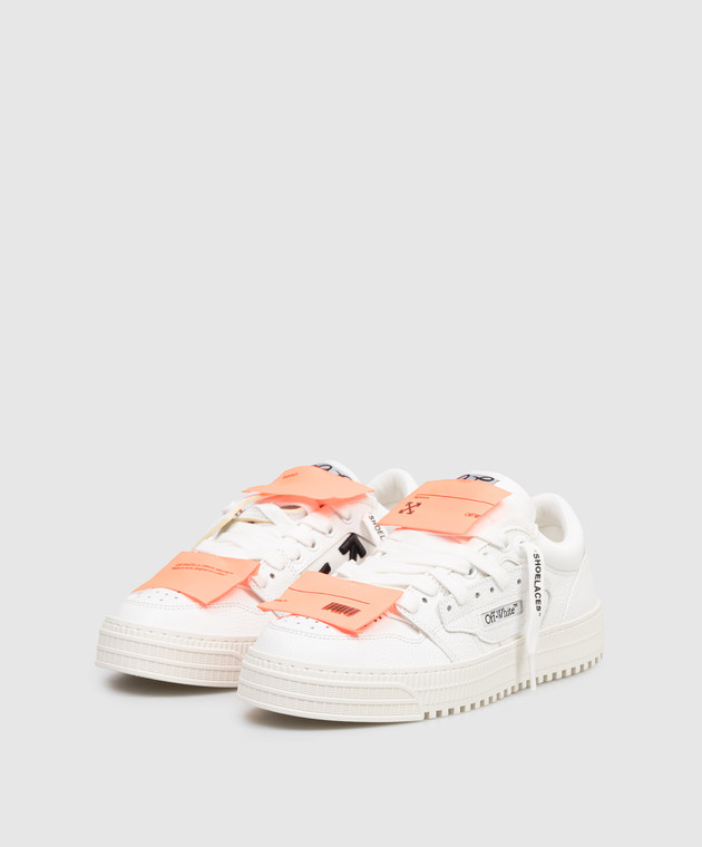 Off-White Бежевые комбинированные кроссовки OW Be Right Back логотипом OWIA28EC99LEA001 изображение 2