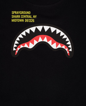 Sprayground Дитяча чорна футболка Shark SPY1384BLK