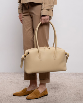 YUZEFI Бежева шкіряна сумка BRIOCHE BRIOCHEDUFFLE